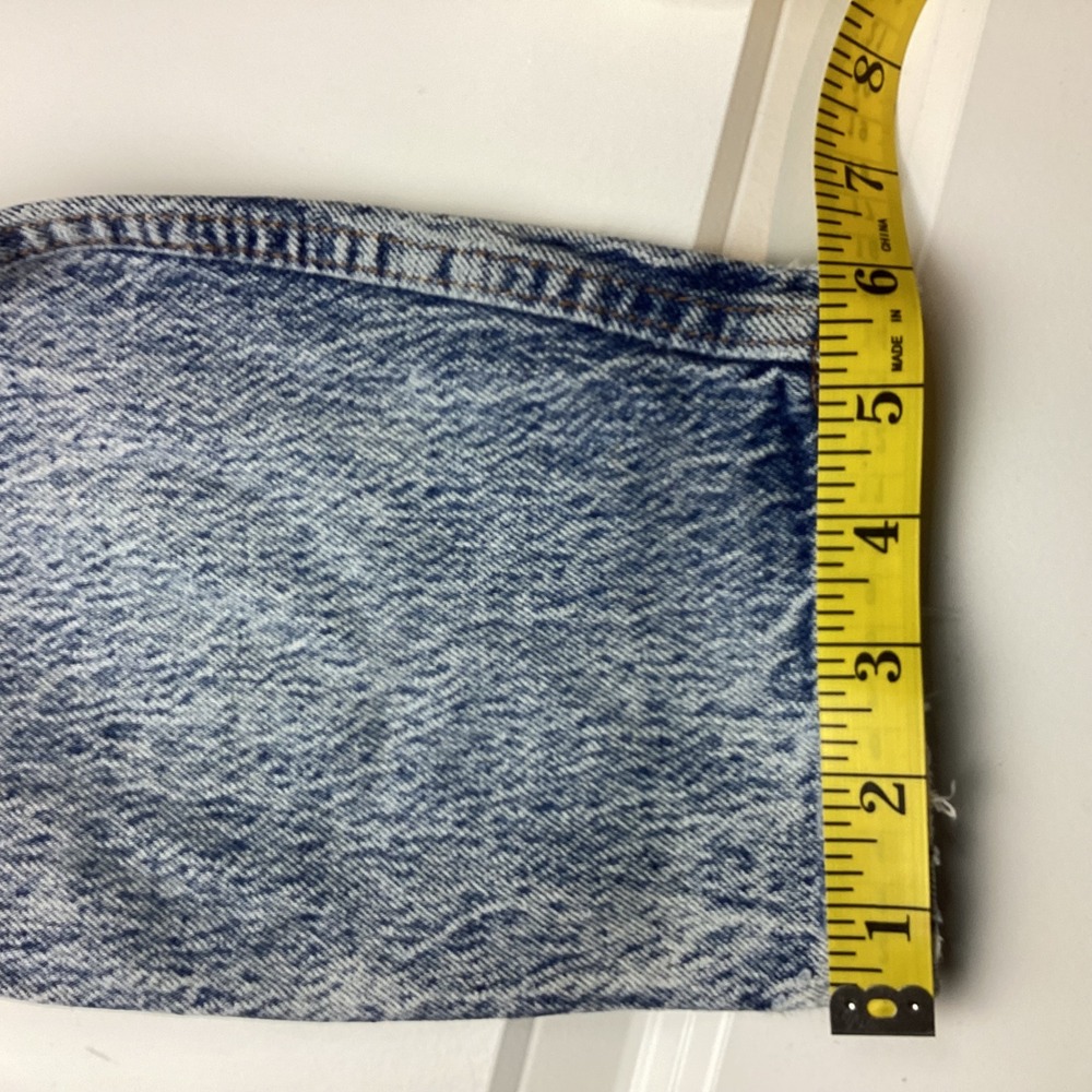 Vintage Chic High Waisted Acid Wash Pleated Jeans Made USA Blue Size 16 Petite - Picture 12 of 12